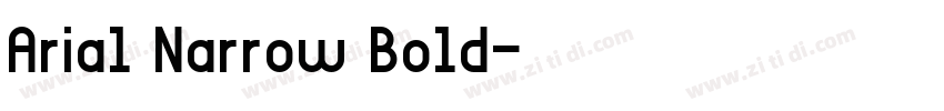 Arial Narrow Bold字体转换